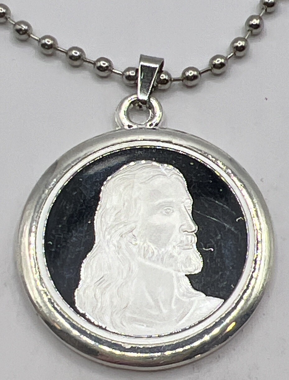 * 10 Pcs Jesus Christ & Last Supper Silver  Metal Necklace “Religious Keepsake