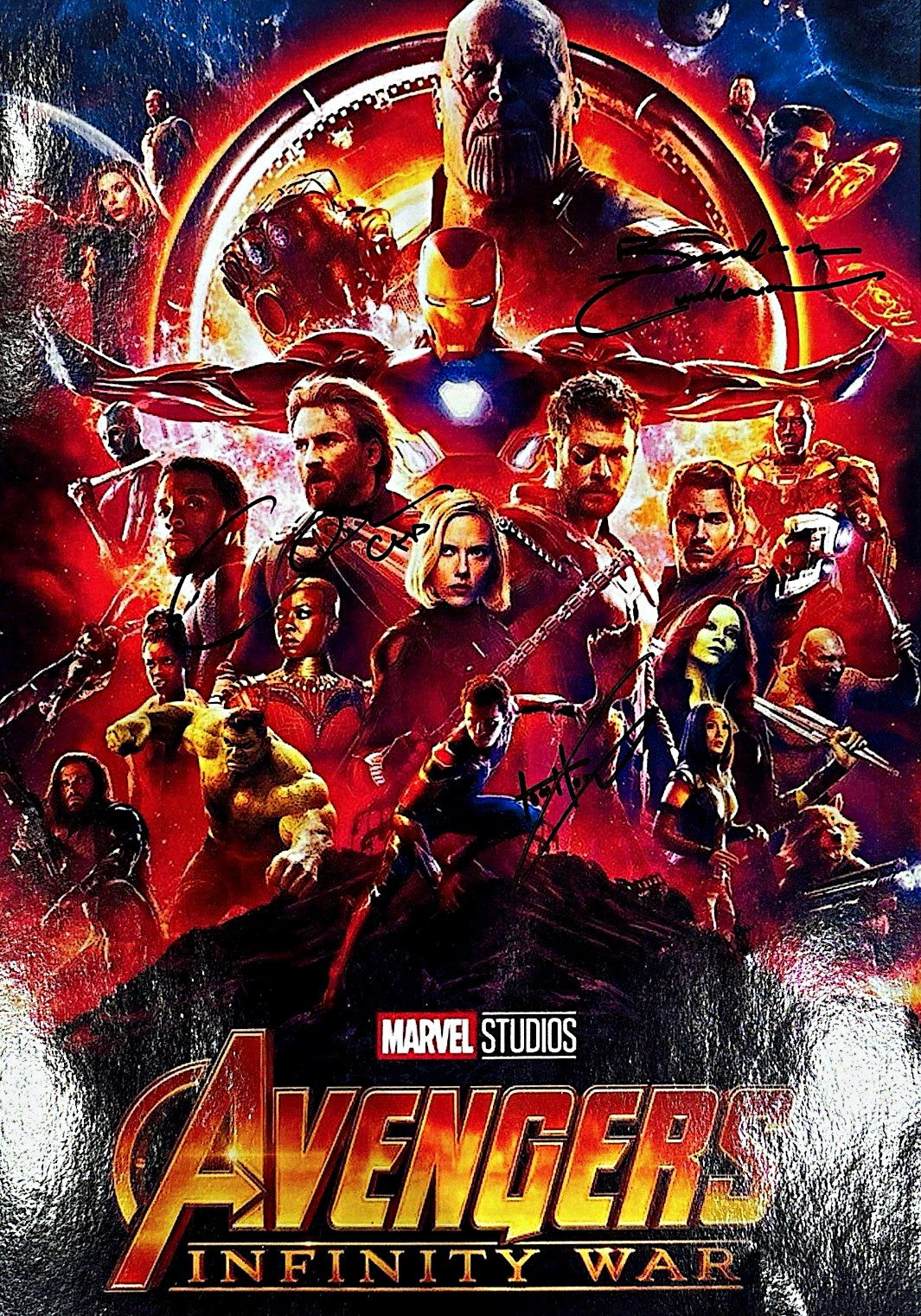 Avengers Infinity War A4 Poster Signed Tom Holland Chris Evans Benedict Avengers Infinity War A4 Poster Signed Tom Holland Chris Evans Benedict