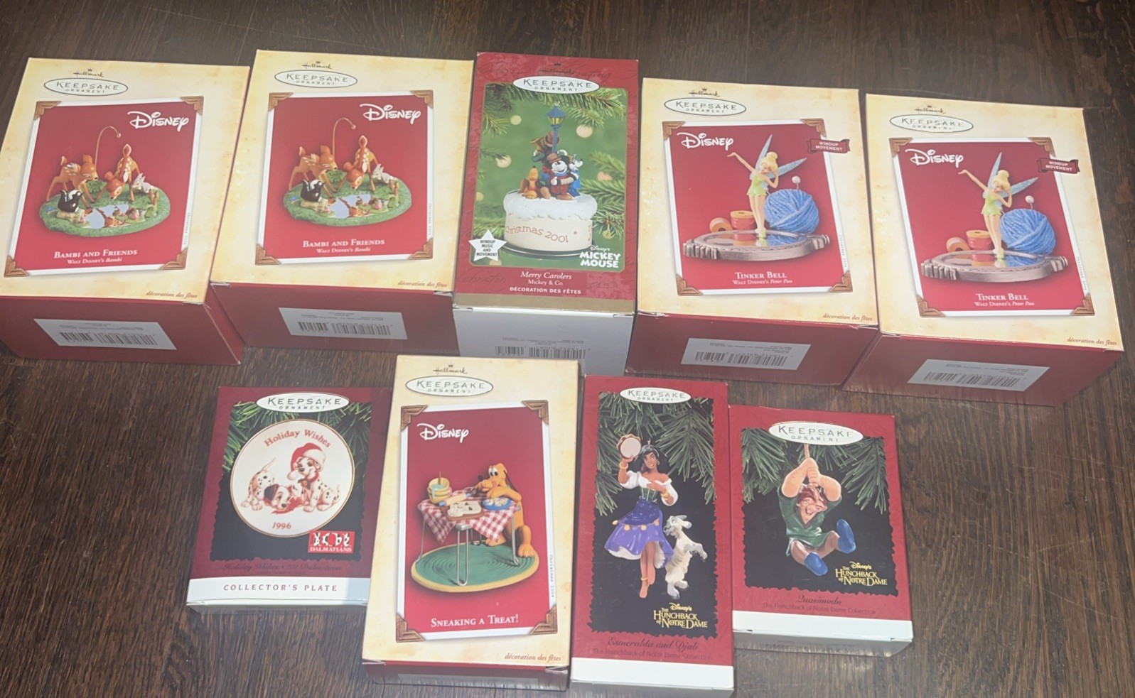 Vintage Hallmark Christmas Ornaments Lot Of 9 Disney Ornaments 1996/2004 Vintage Hallmark Christmas Ornaments Lot Of 9 Disney Ornaments 1996/2004