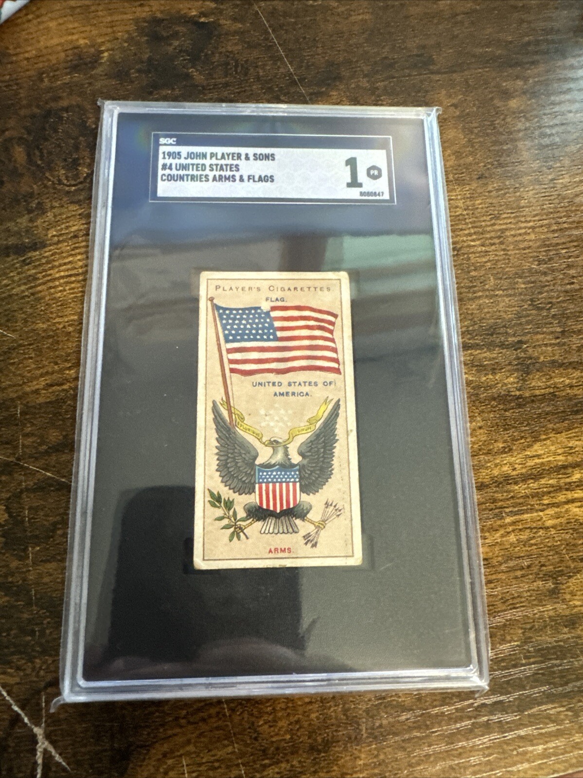 1905 John Player & Sons Cigarette United States flag #4 USA SGC 1, Only 45 Stars 1905 John Player & Sons Cigarette United States flag #4 USA SGC 1, Only 45 Stars