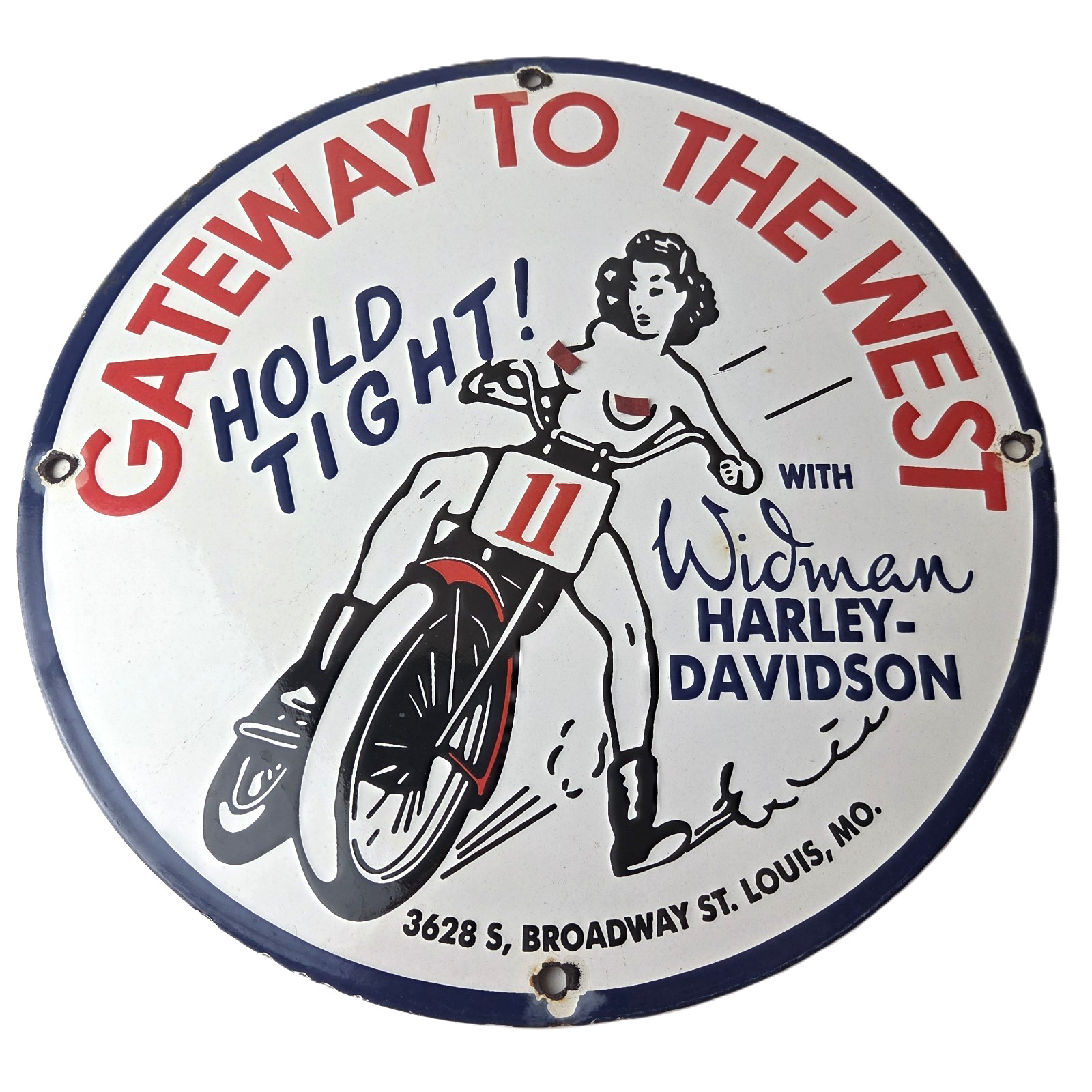Vintage Harley Davidson Motorcycles Sign - 11 3/4\