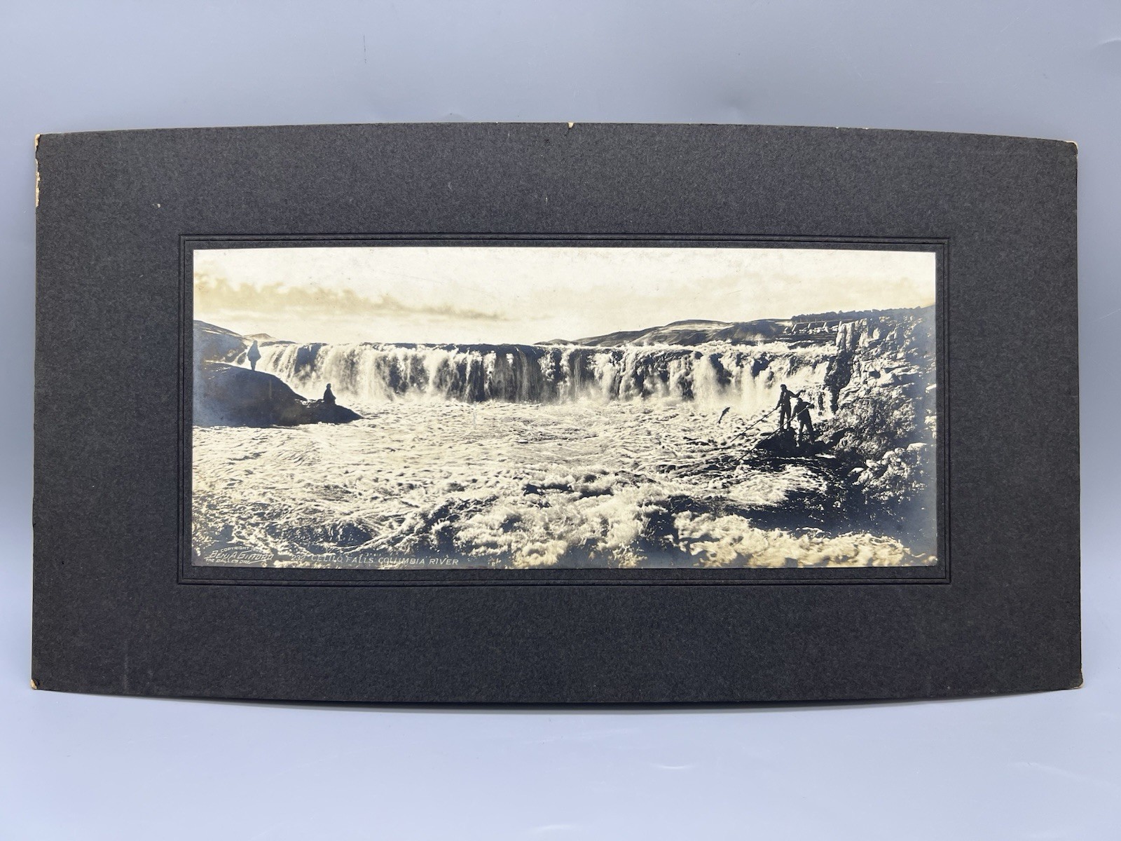 Rare Photo of Celilo Falls, Columbia River, Oregon. 1902 Benjamin Gifford