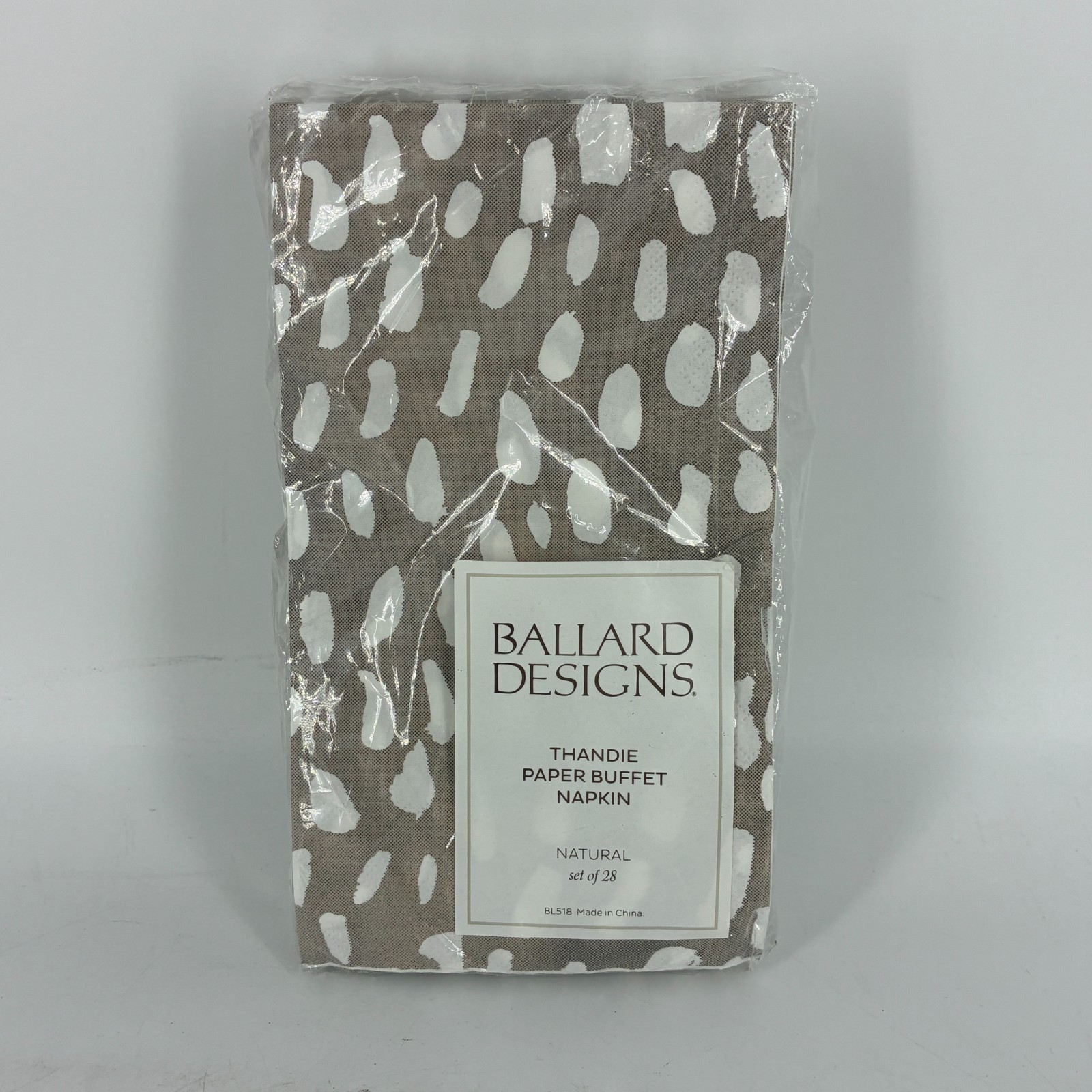 BALLARD DESIGNS Thandie Paper Buffet Napkin set of 28 Natural