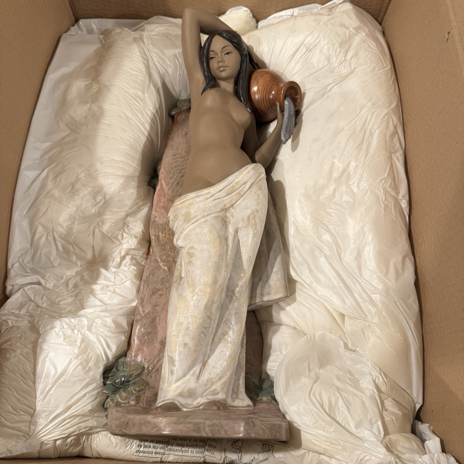 1999 Retired Lladro 2396 “From the Spring” Girl with Jug - In Original Open Box