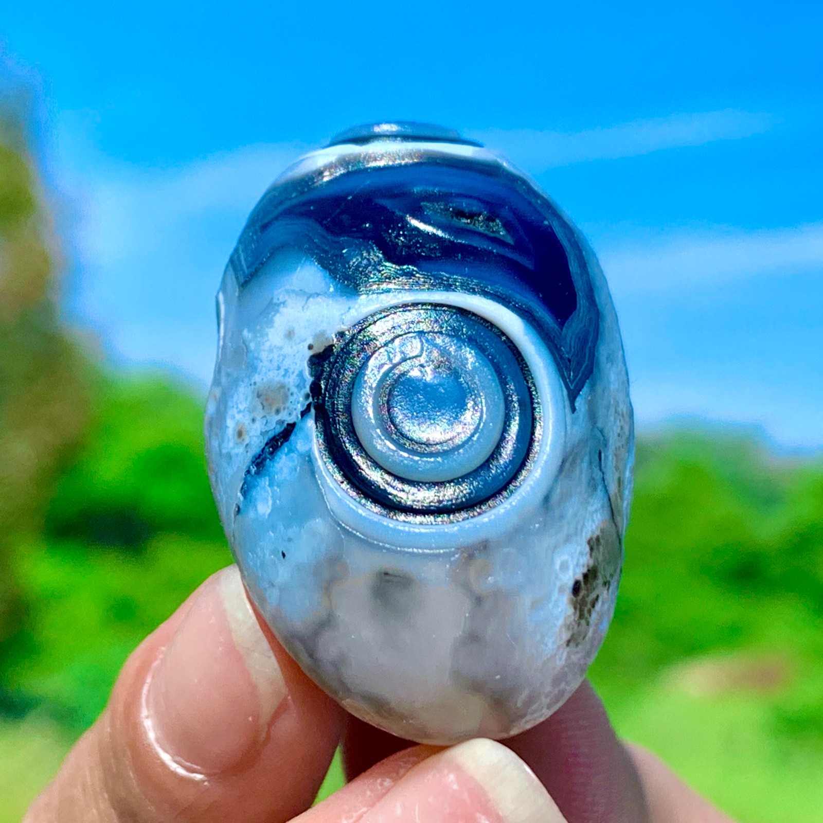 27G Rare AAA Grade Natural Gobi Agate Eye Agate/Crystal Palm Stone Madagascar