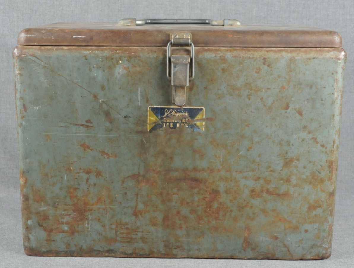 Vintage J.C. Higgins Metal Campers Ice Box, Metal Latch & Handle, All Original