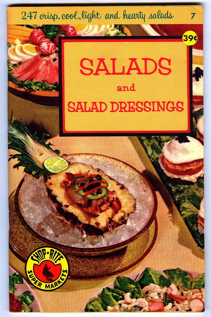 Vintage 1950s SHOP-RITE Supermarkets SALADS and SALAD DRESSINGS Recipe Cookbook