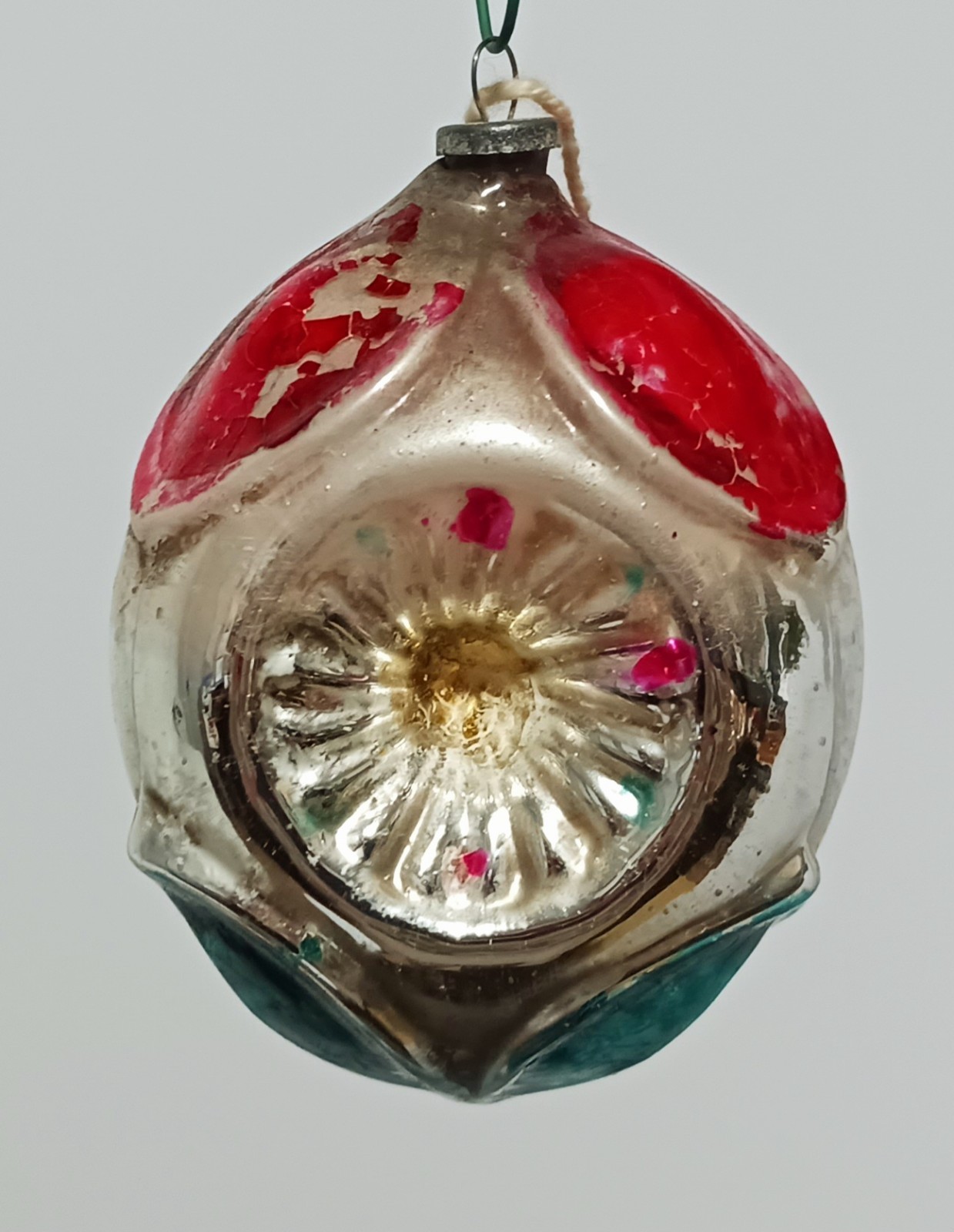 Vintage Christmas Triple Indent Reflector Pre-war Ornament Japan