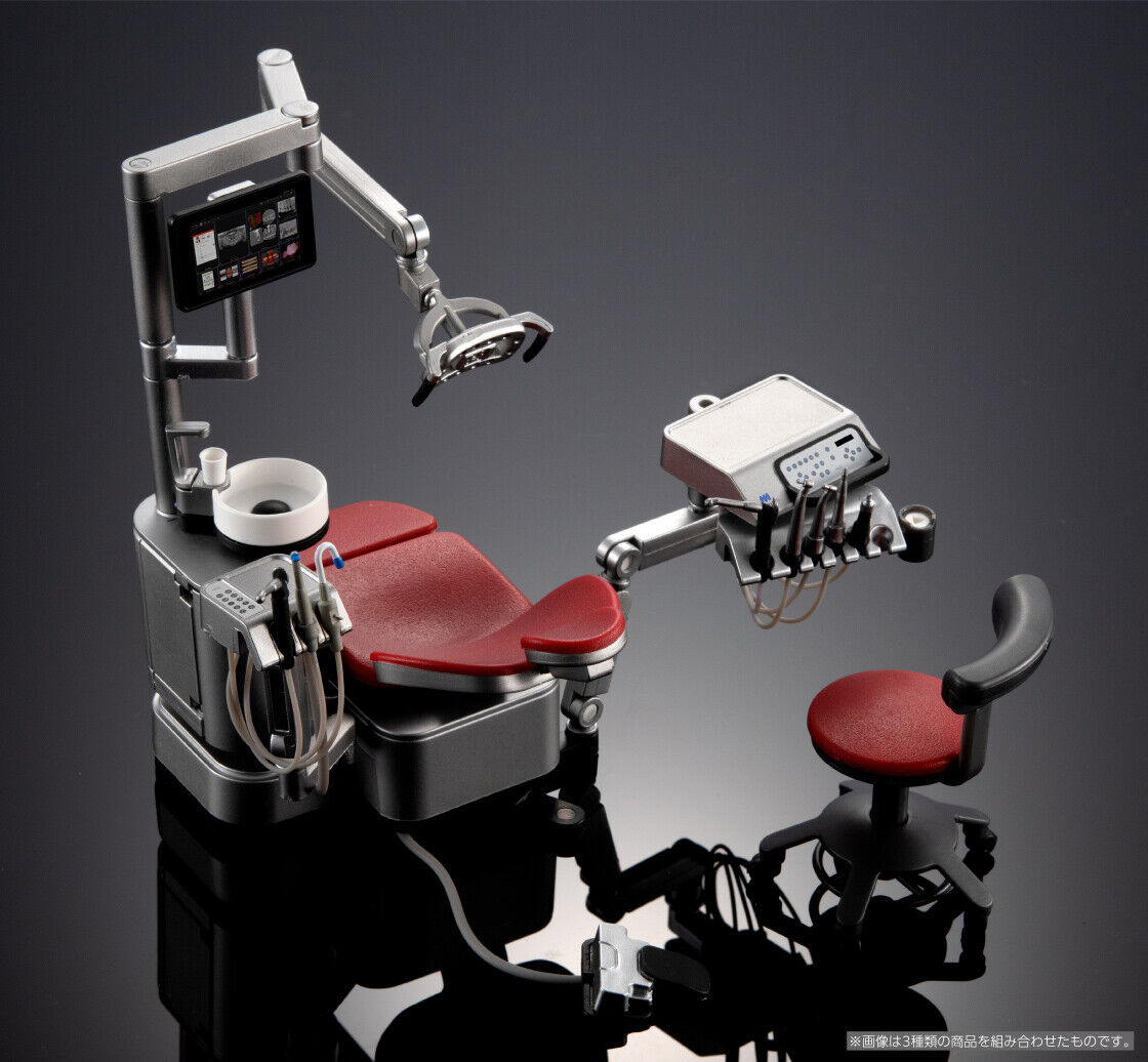 Morita Signo T500 Dental Chair Equipment 1/12 Miniature Bandai Toys set of 3