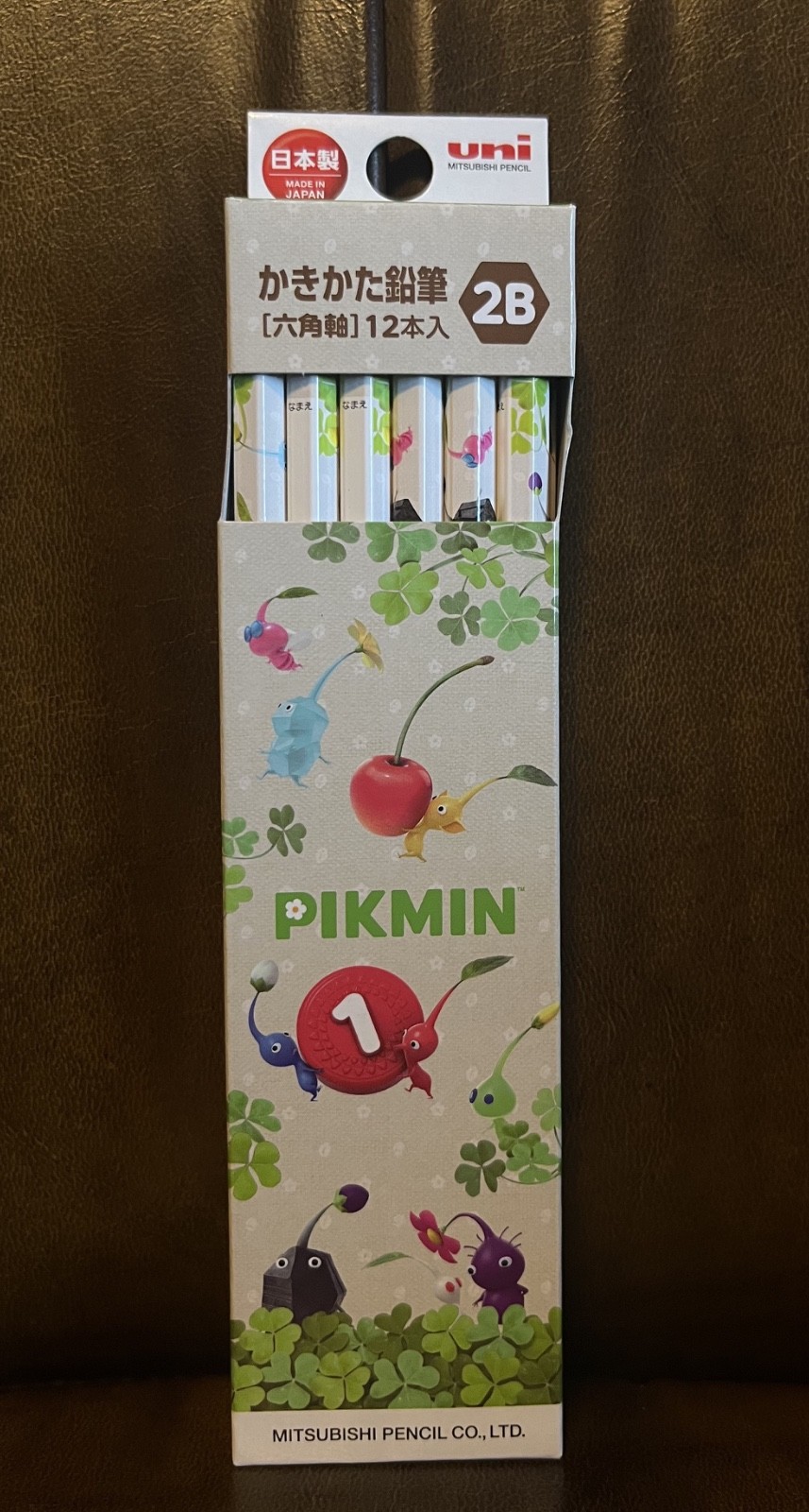 PIKMIN Mitsubishi Pencil Box  2B 12-Count  K5652 Brand-New Made in Japan