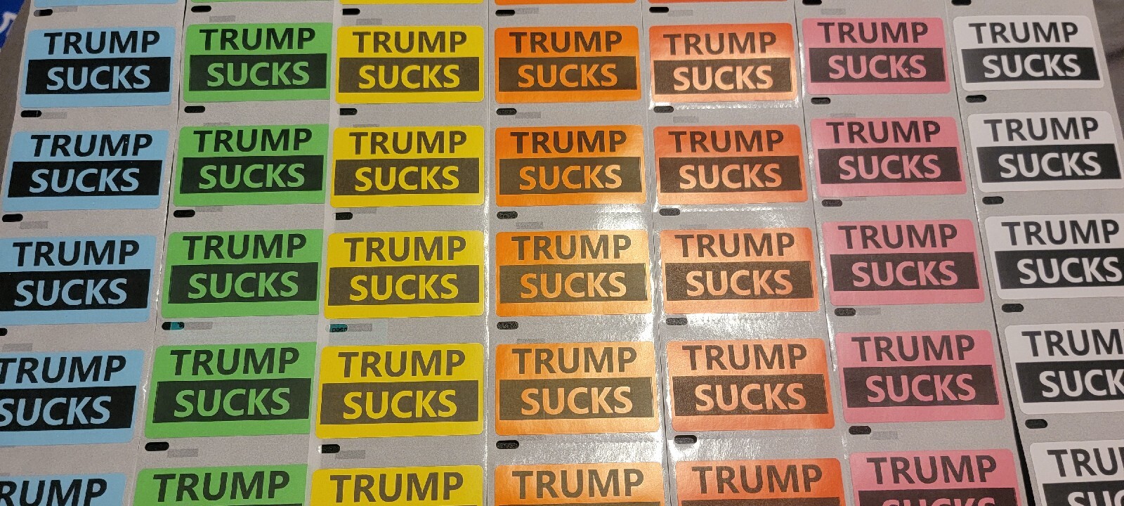 TRUMP SUCKS Color Stickers - Lot of 50 - Joe Biden Donald Trump Bulk Pack Lot