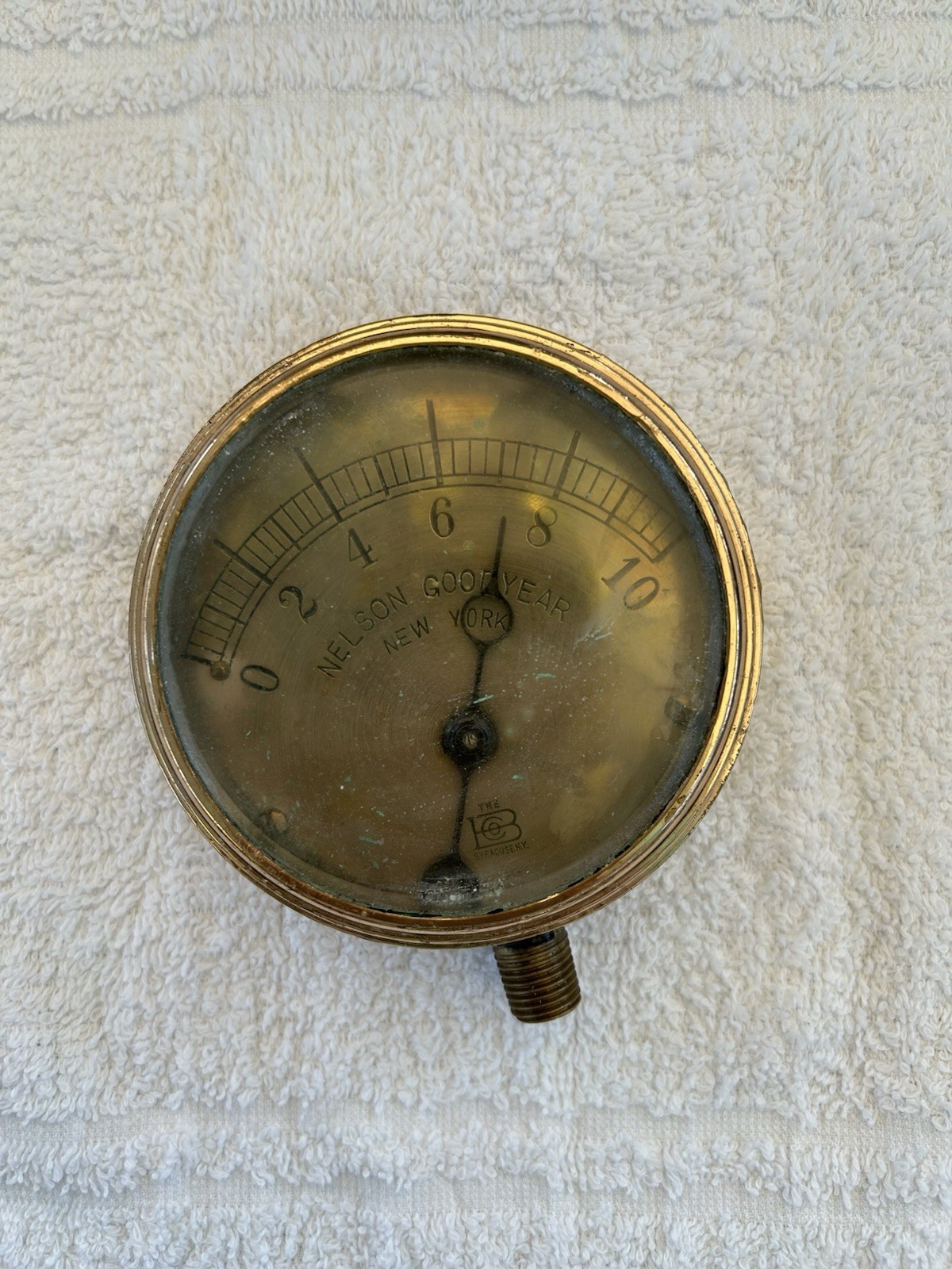 Vintage (Condoms) Nelson Goodyear Brass Gauge