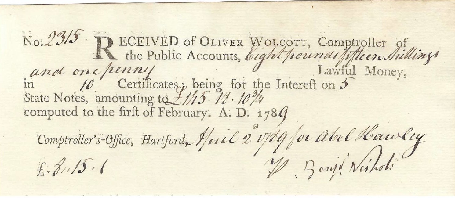 CT Patriots Answered The Lexington Alarm, Signed State Notes For Interest