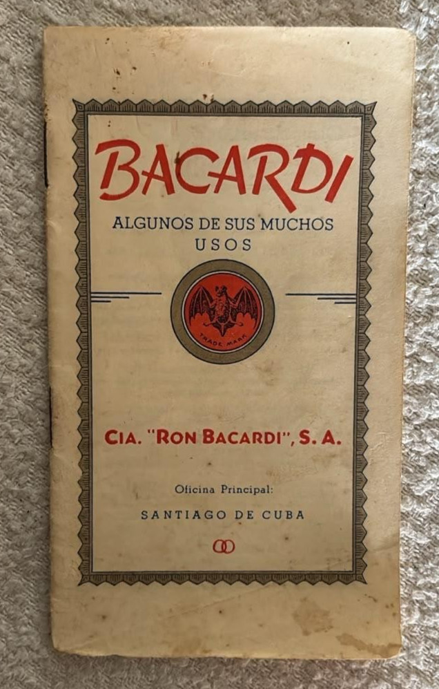 c.1931 Bacardi Rum Bartender Cocktail Guide Havana Cuba Book Prohibition Era