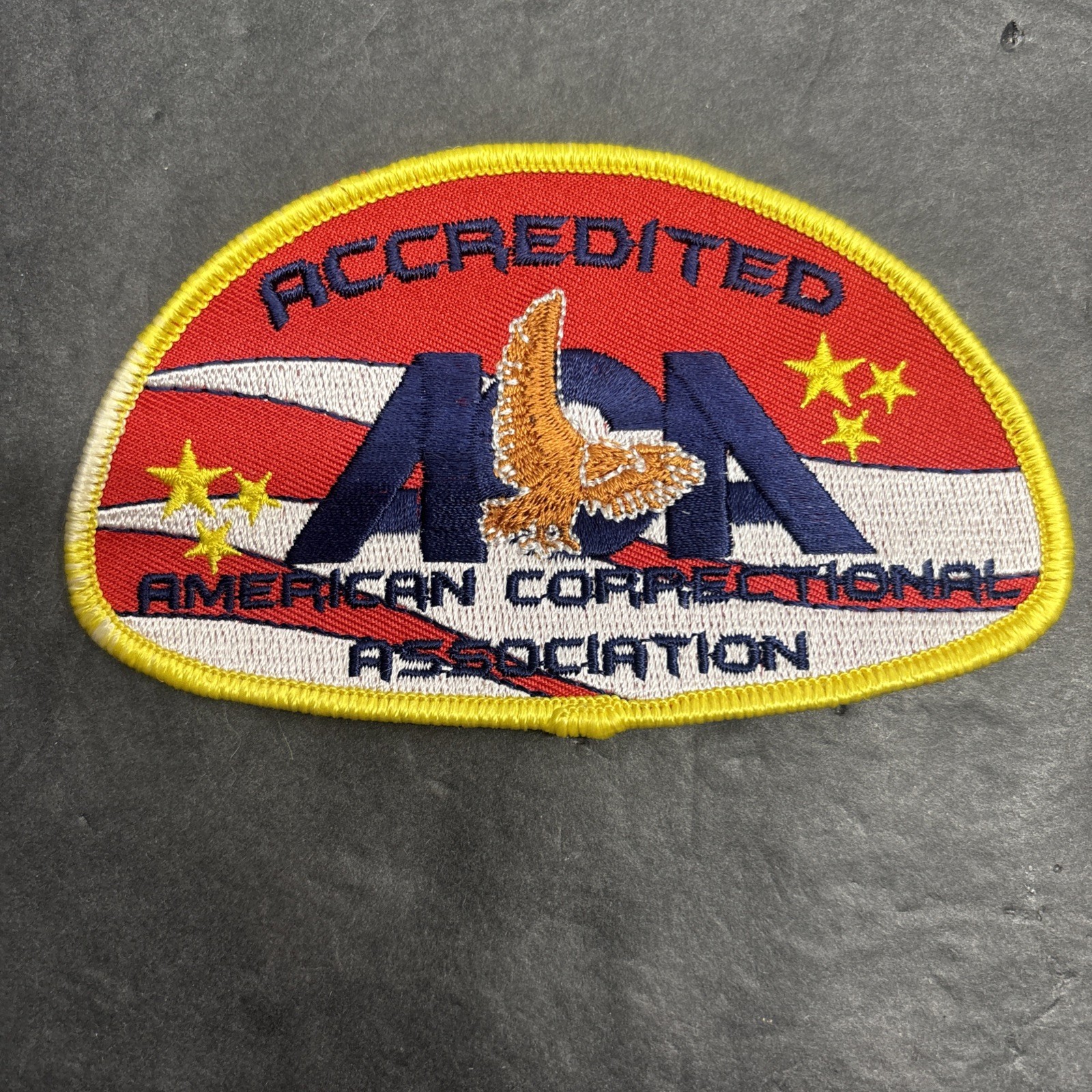 ACA AMERICAN CORRECTIONAL ASSOCIATION ACCREDITED VINTAGE BADGE PATCH NOS