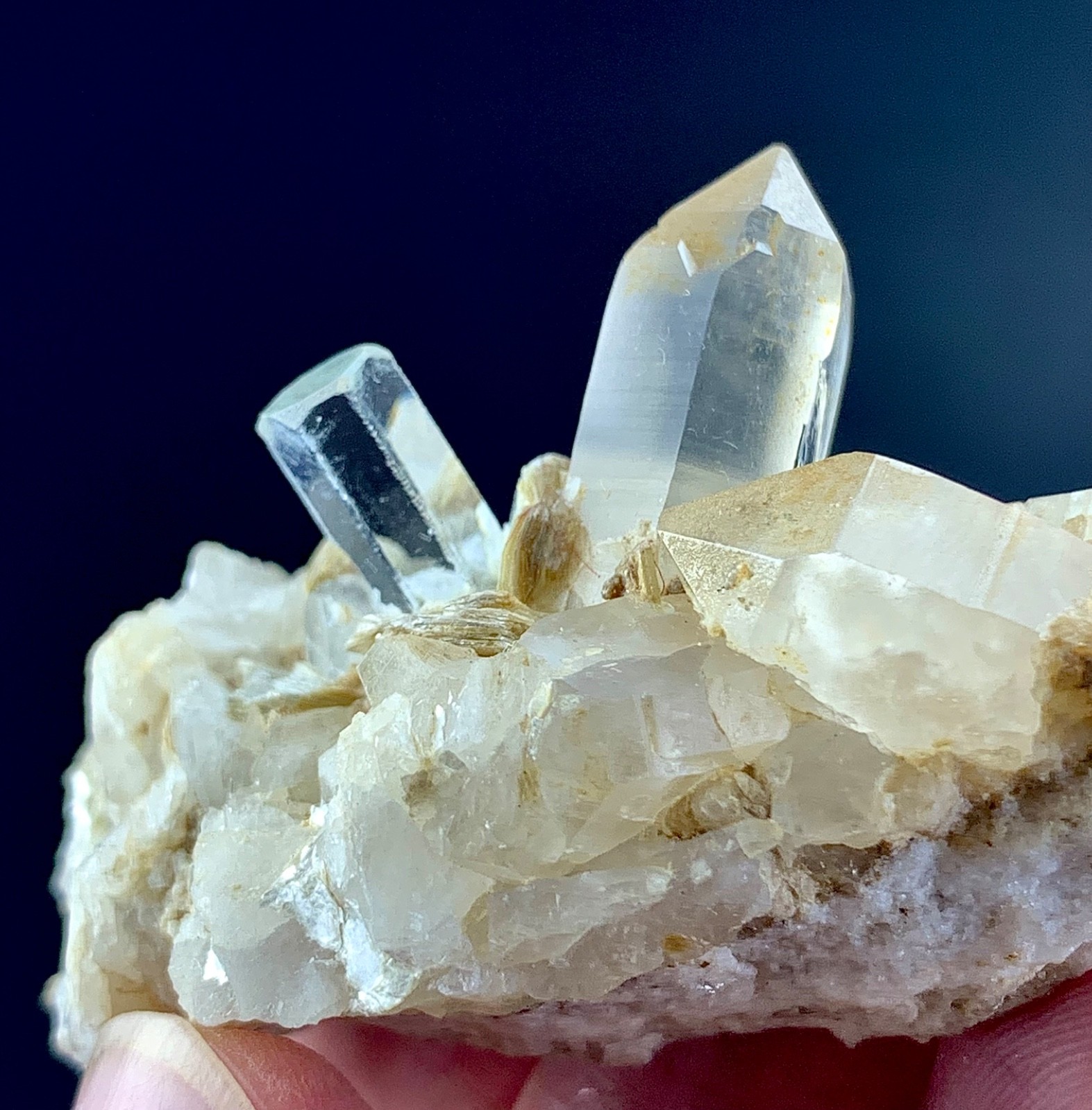 193 Carat Aquamarine Crystal With Quartz Specimen From Pakistan