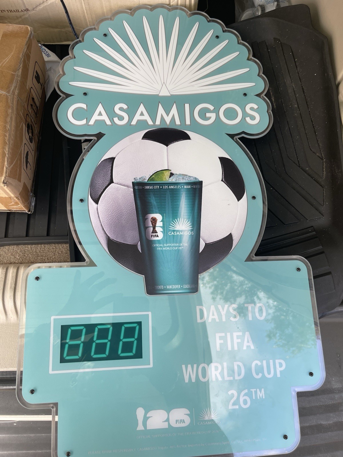 Casamigos FIFA World Cup 26 LED Countdown Bar Sign Official Display+Free FIFA Casamigos FIFA World Cup 26 LED Countdown Bar Sign Official Display+Free FIFA