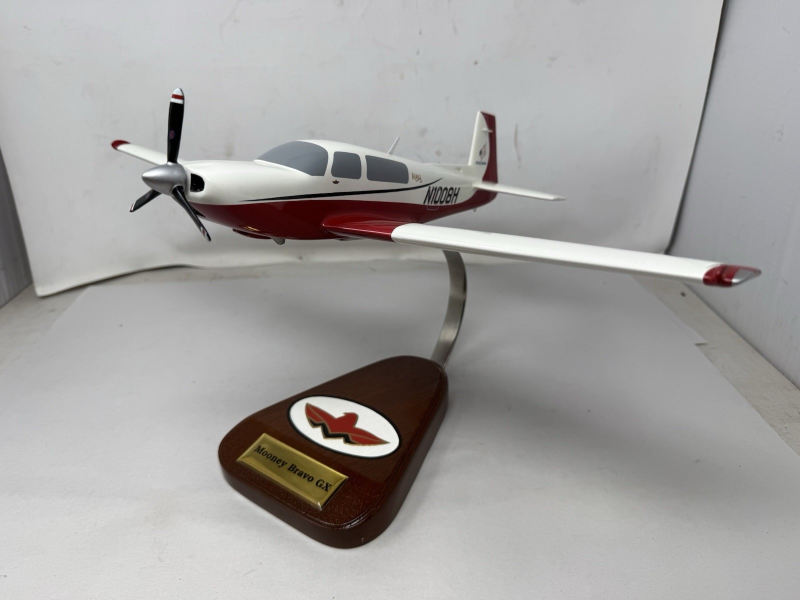 M-20 Mooney Bravo GX Airplane Desktop Wood Model N1008H