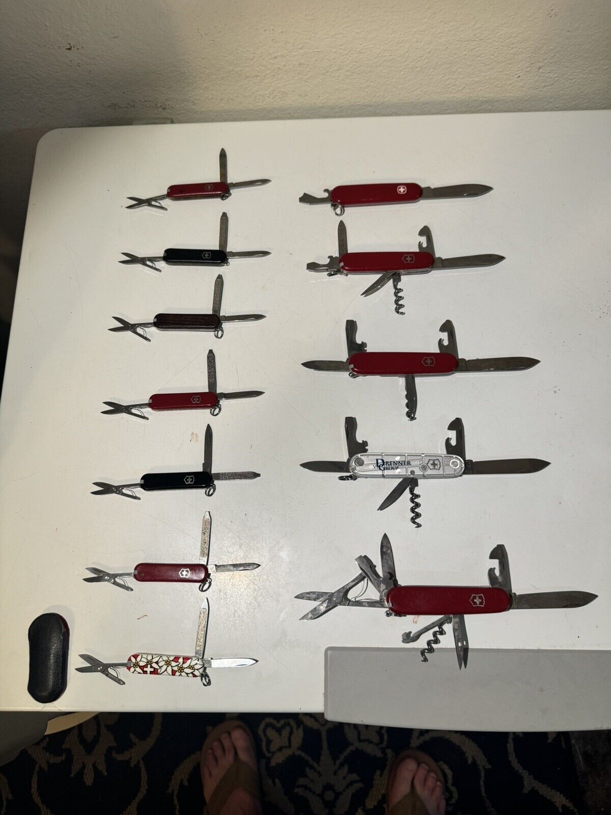Lot Of 11 Victorinox And 1 Wenger Delemont Knives All In Good Condition
