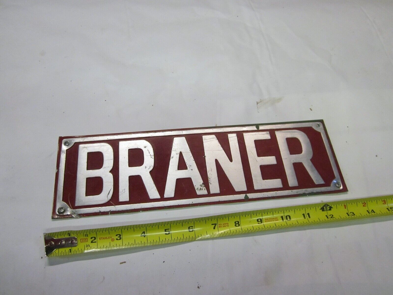 Braner Chicago Stamped Aluminum Sign 13\