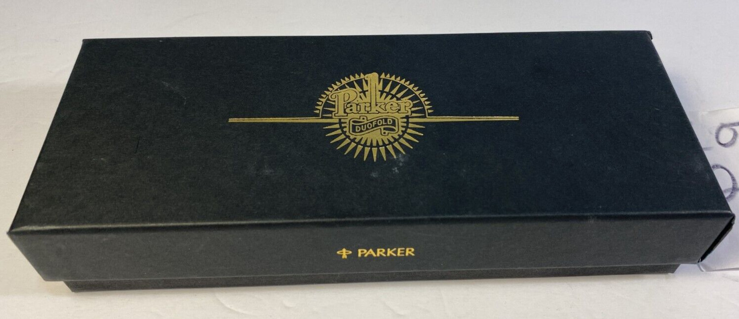Vintage Parker Duofold Fountain Pen Box & Case *No Pen* Modern Pearl Black 1997