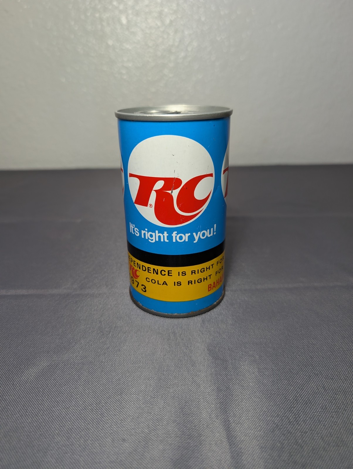 RARE Vintage RC Cola Soda Can July 10 1973 Bahamas Independence Can Empty SEALED