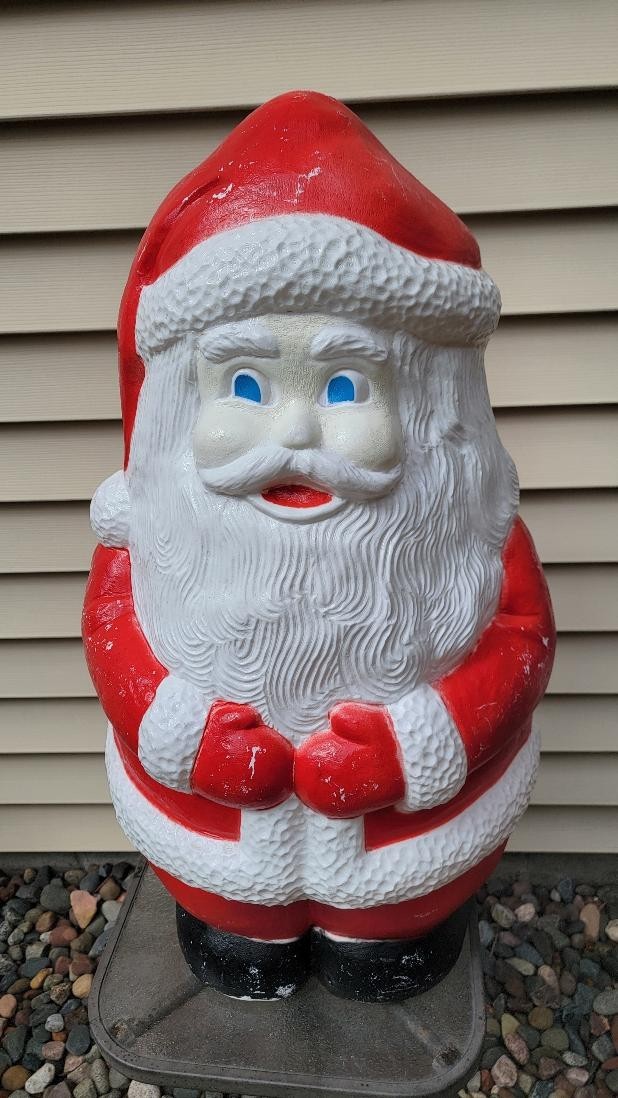 Union Vintage Large Santa Blow Mold Lighted Yard Decoration 32” vintage 1988