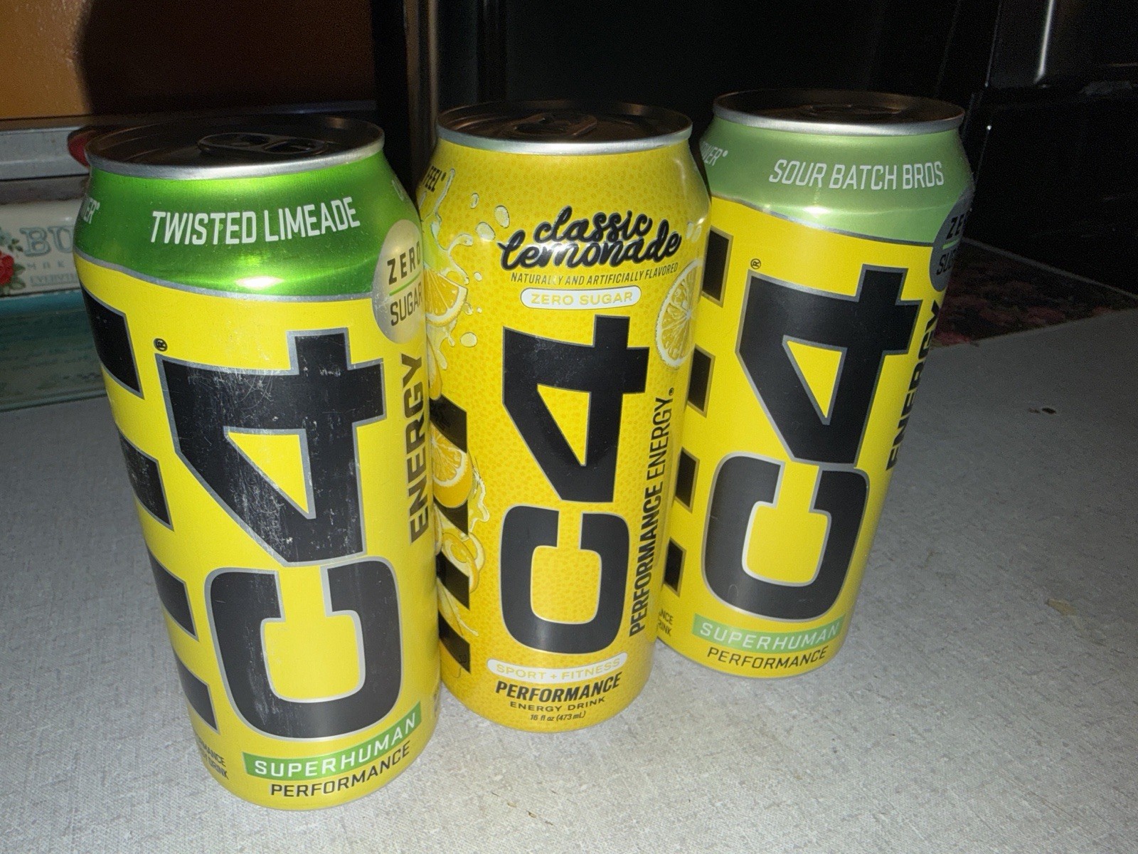 C4 Sour Batch Bros/Twisted Limeade/Classic Lemonade Lot 16oz can (expired/NOS)
