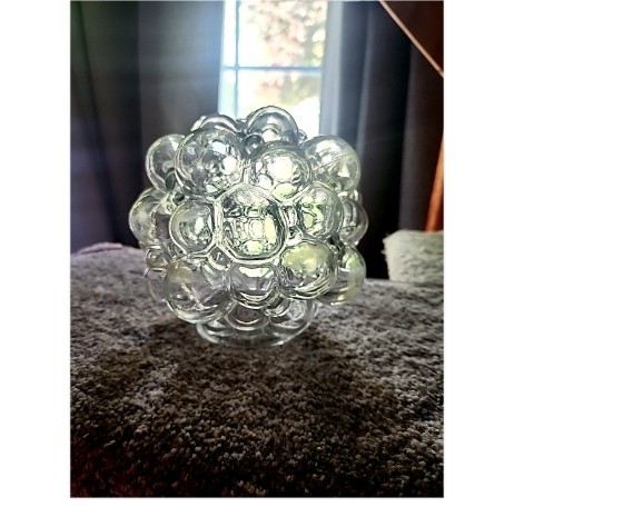 Rare 60’s Helena Tynell Glass Bubble Glass Lamp Shades Light Round Clear Art