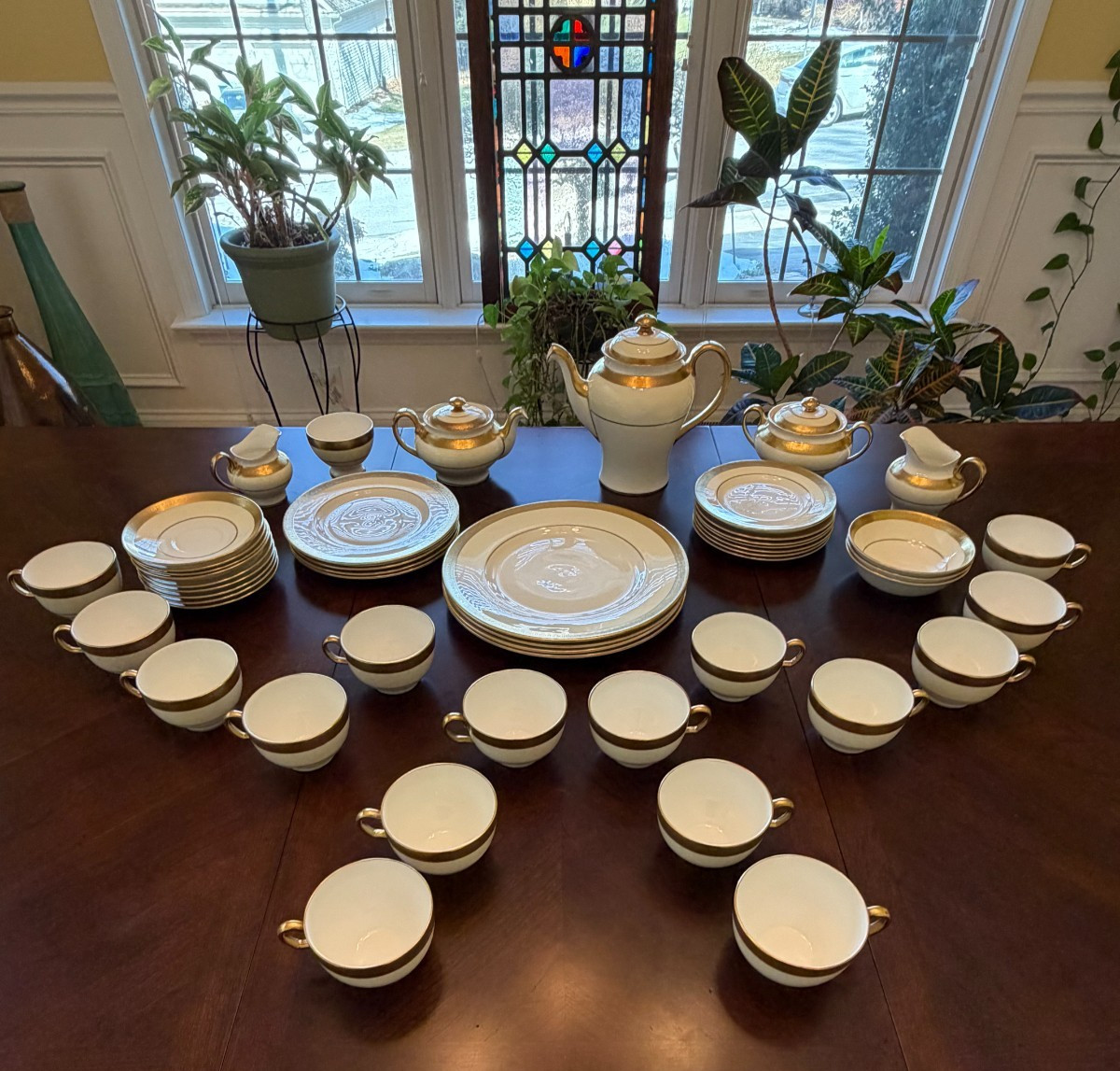 Minton Buckingham K-159 Fine Bone China-22K Gold Encrusted Dinner Set~54pc-Nice