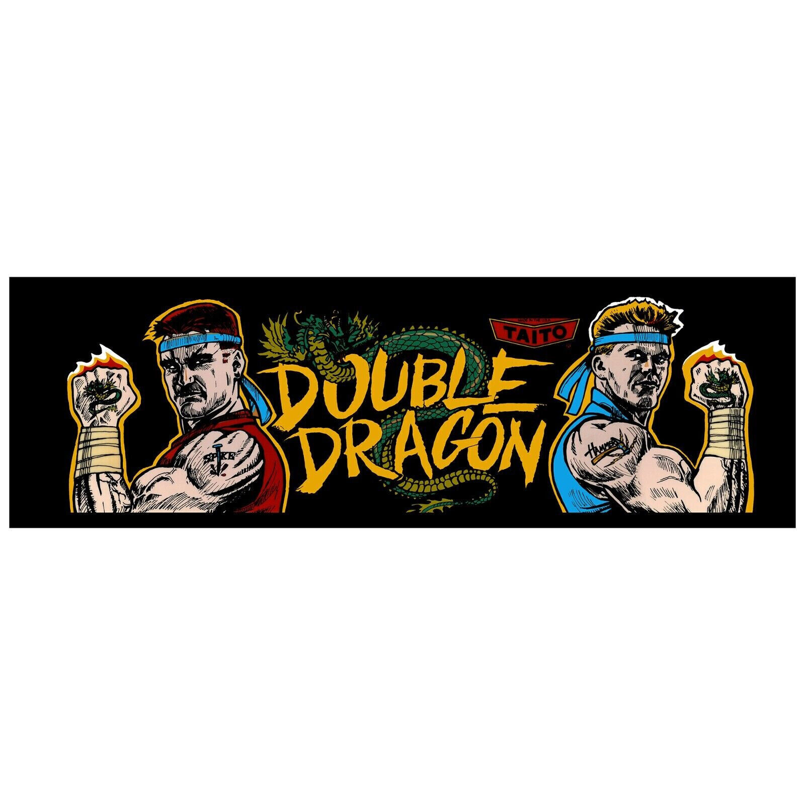 Double Dragon Arcade Marquee/Sign (Dedicated 23.5