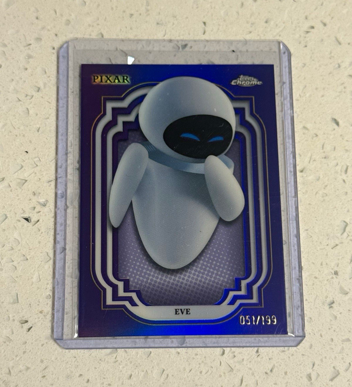 Topps 2024 Topps Chrome Disney Pixar WALL-E EVE Numbered 51/199
