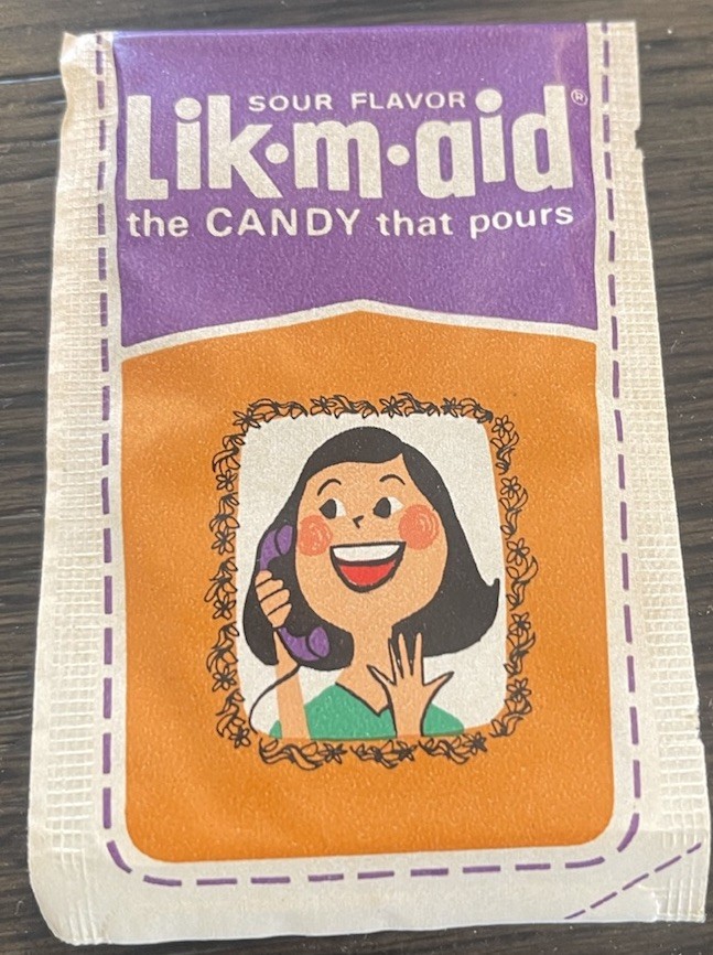 Vintage 1960's LIK-M-AID The Candy That Pours  Sealed  NOS  1 Cent Pack  RARE