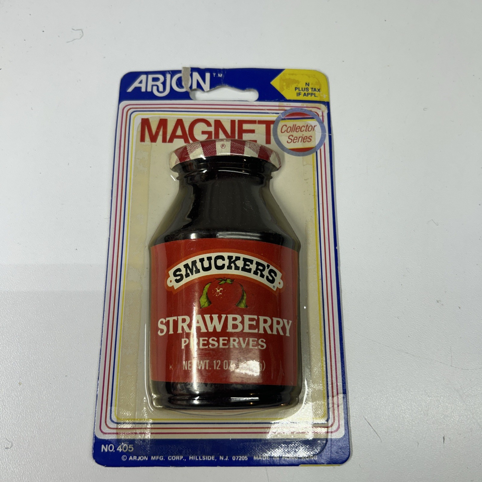 VTG Arjon Smuckers Strawberry Preserves Collector Series Refrigerator Magnet NOS