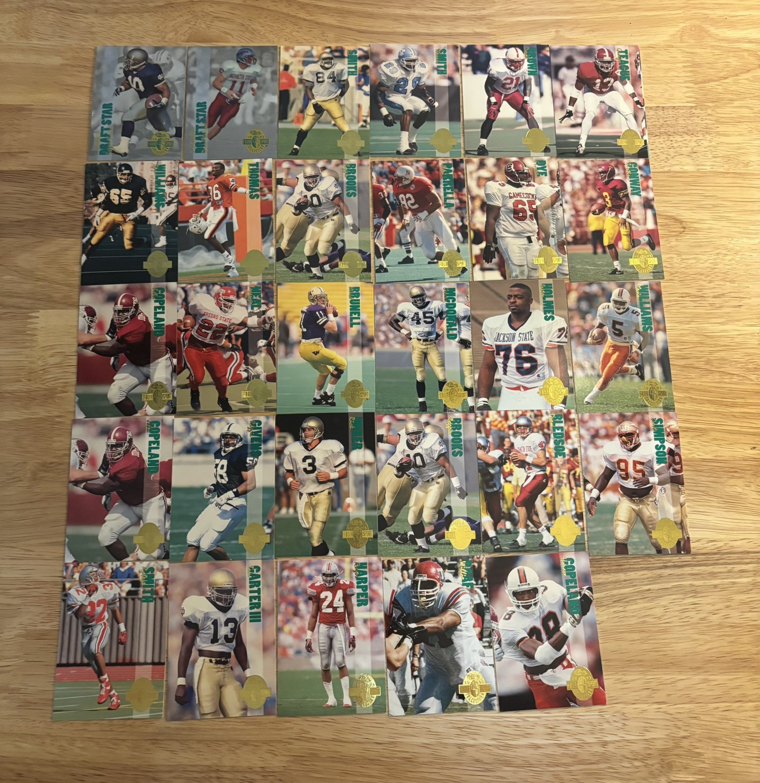 1993 Classic Football Four Sport Collection 29 Card Lot