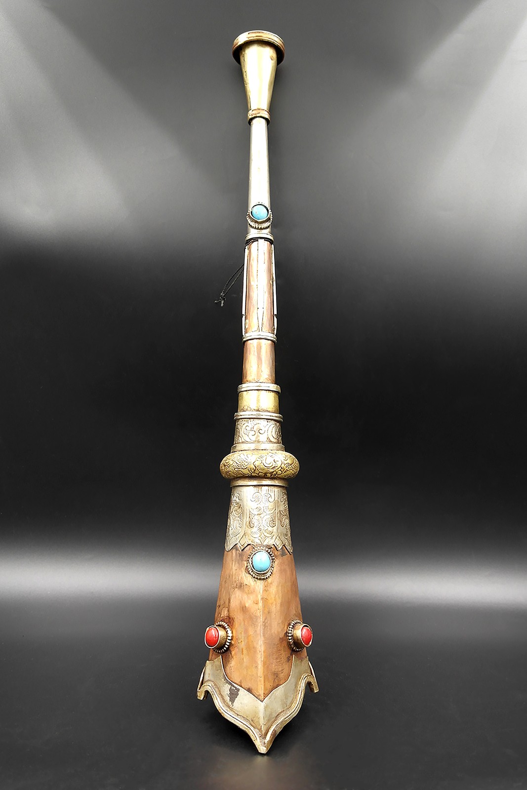 Buddhist Traditional Ritual Item Copper Kangling, Tibetan trumpet - DungChen