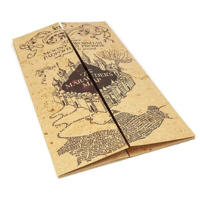 Harry Potter Hogwarts Marauder\'s Map Book Movie Prop Wizarding World Cosplay Harry Potter Hogwarts Marauder\'s Map Book Movie Prop Wizarding World Cosplay