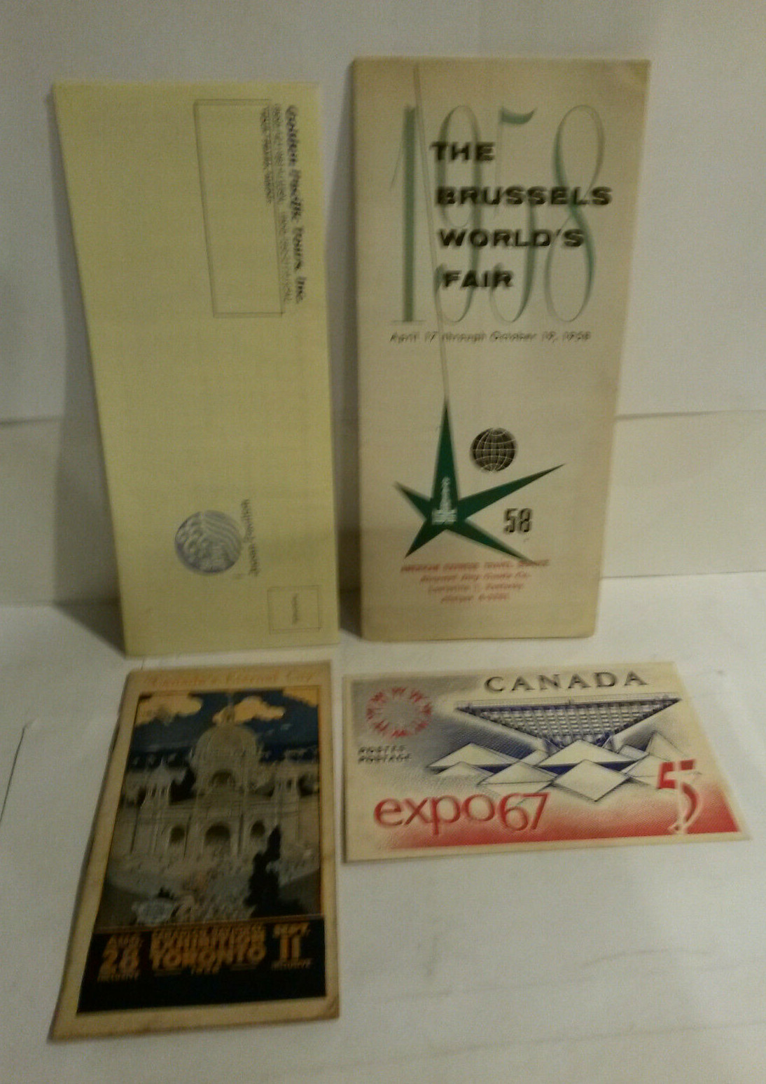 Worlds Fair vintage Brussels 1958 Canada 1926 Expo 1967 Japan 1985 brochures lot