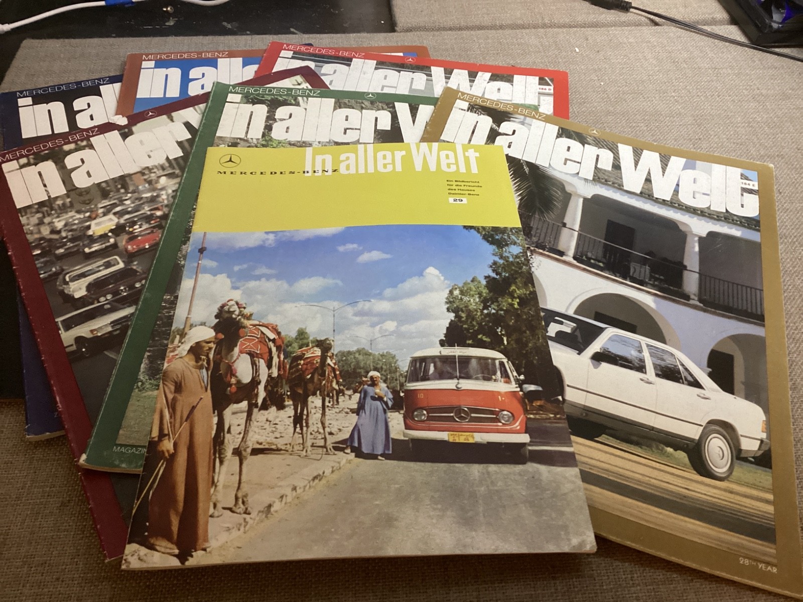 MERCEDES-BENZ IN ALLER WELT: 300SL Magazine Brochure Catalog LOT of 7, rare #29