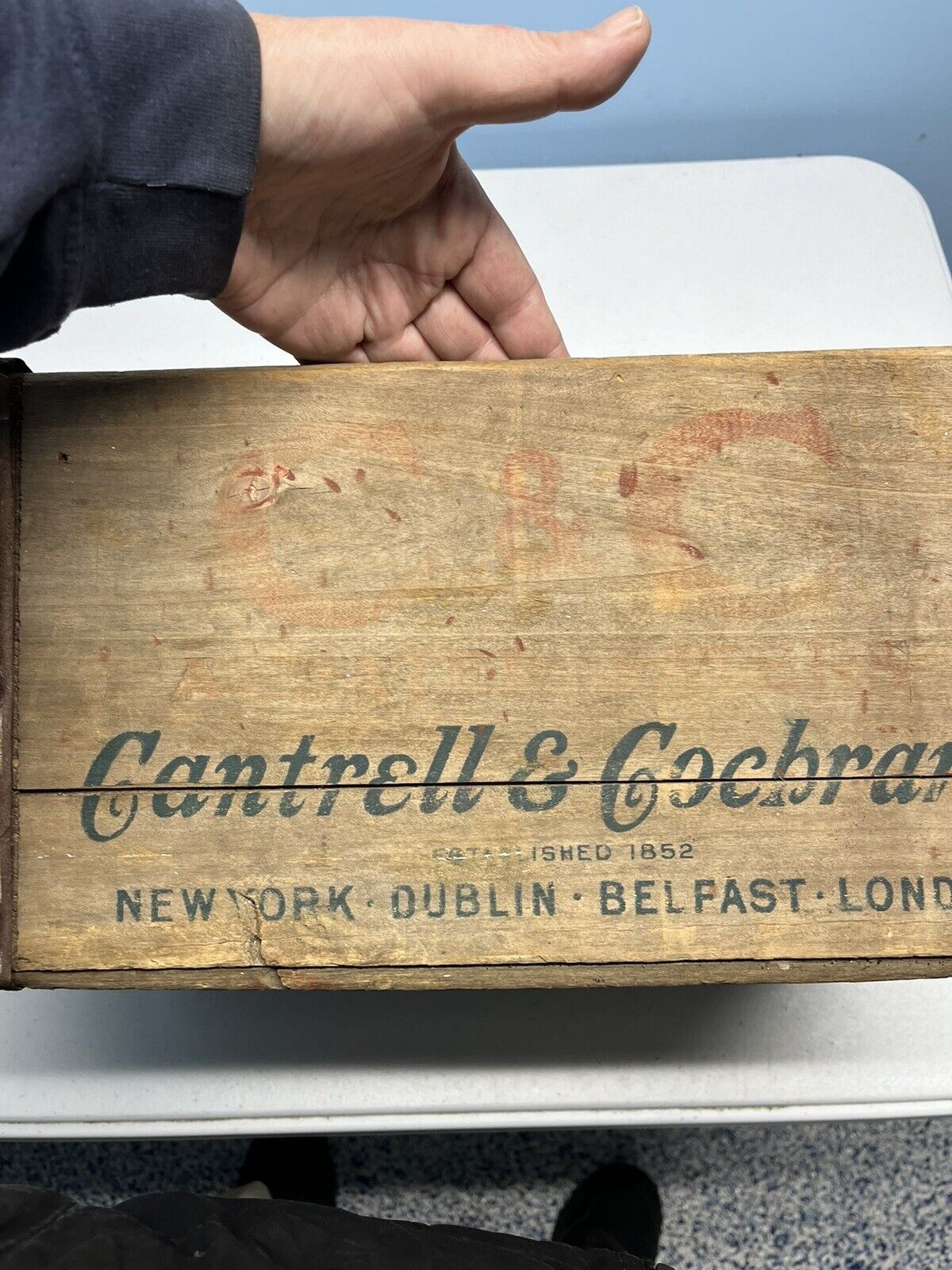 Rare Vintage C&C soda Crate