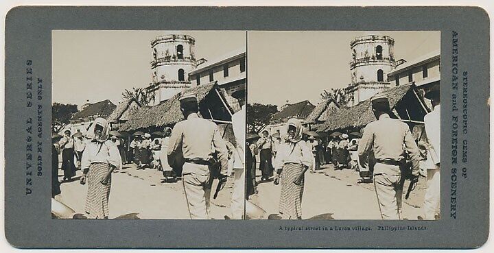 PHILIPPINES SV - Luzon - Village Street Scene - Universal Series 1890s