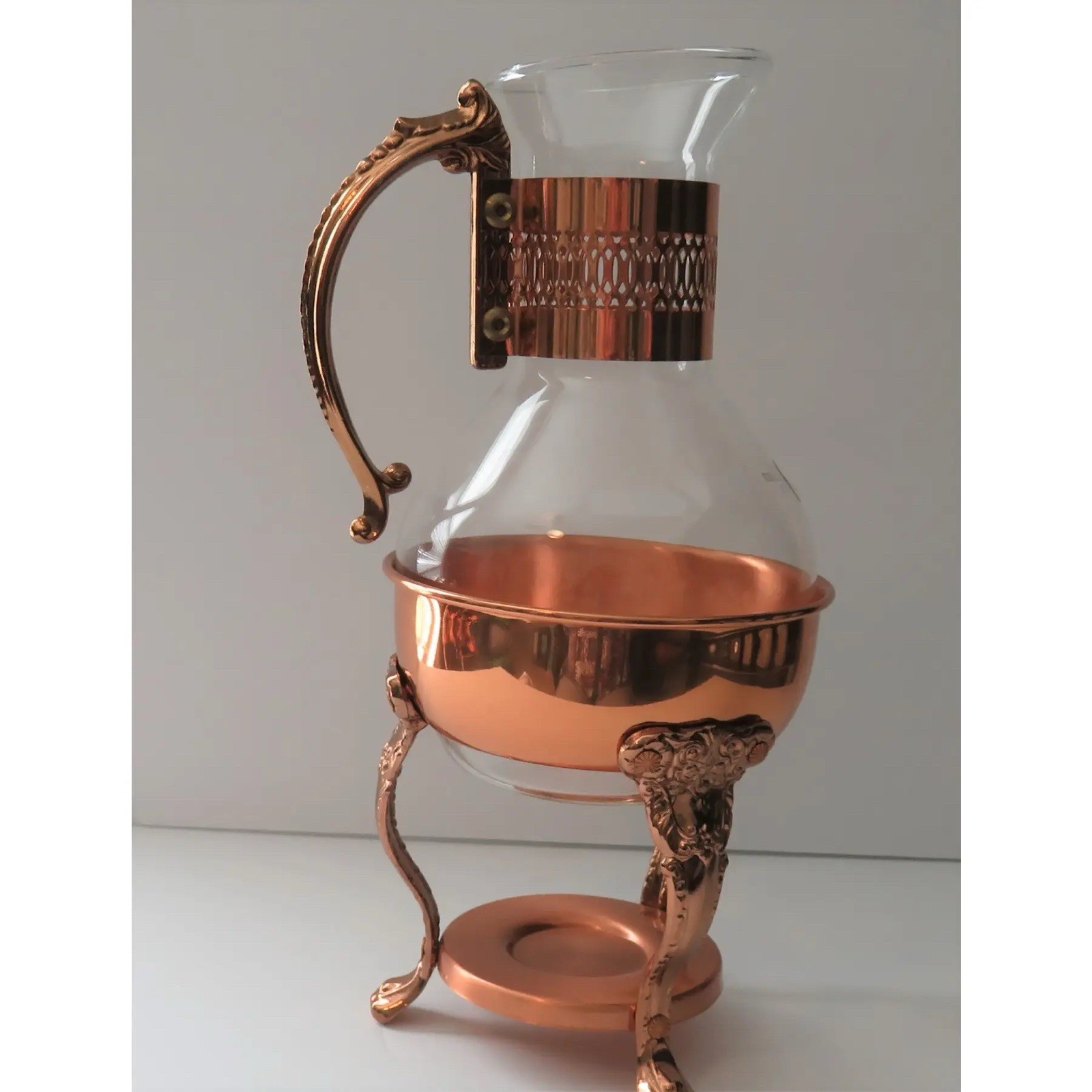 Vintage Princess House Copper Color Tea Coffee Carafe Warmer New Condition B5 Vintage Princess House Copper Color Tea Coffee Carafe Warmer New Condition B5