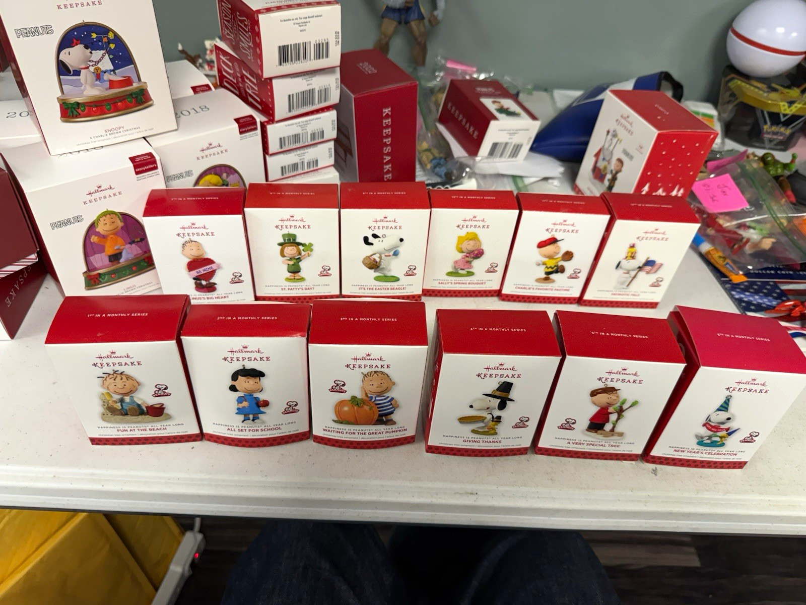 Hallmark Keepsake Peanuts Happiness Is... All Year Long Ornament Complete Lot 12