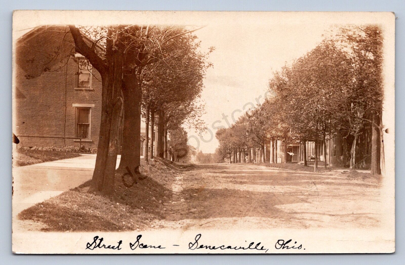 J87/ Senecaville Ohio RPPC Postcard c1910 Cambridge Street Homes 1729