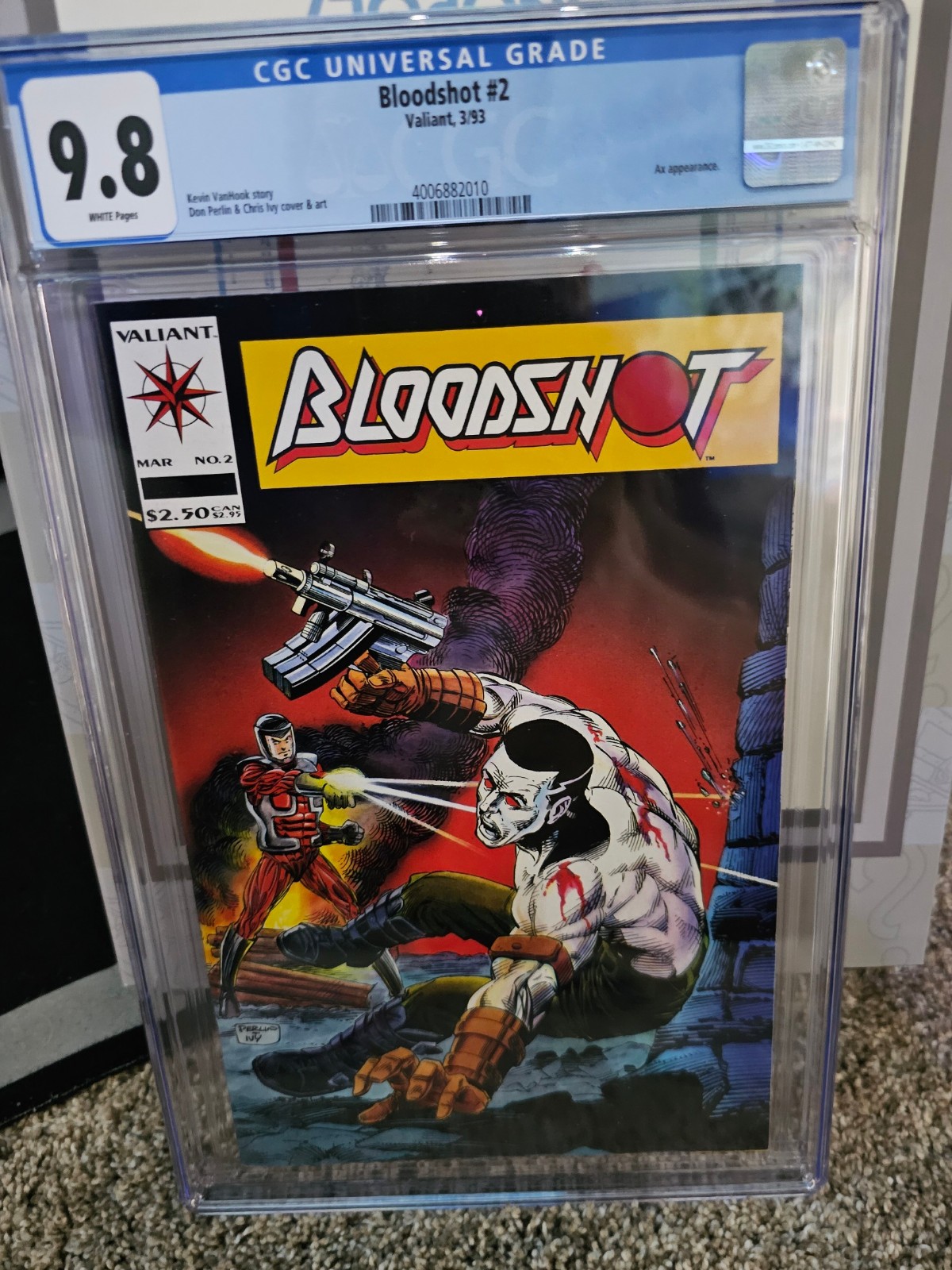 1993 Bloodshot Issue #2 CGC 9.8 Graded Comic Book Valiant Entertainment Blood Ax