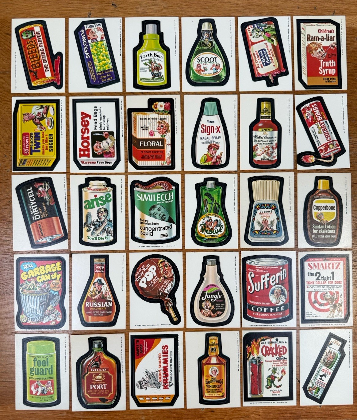 1976 1977 TOPPS WACKY PACKAGES 16th SERIES 16 COMPLETE NM/NMMT