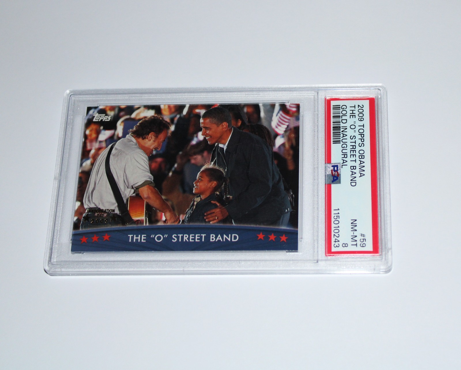 BRUCE SPRINGSTEEN / OBAMA RARE GOLD STAMP - PSA AUTHENTIC TOPPS #59 LOOK BRUCE SPRINGSTEEN / OBAMA RARE GOLD STAMP - PSA AUTHENTIC TOPPS #59 LOOK