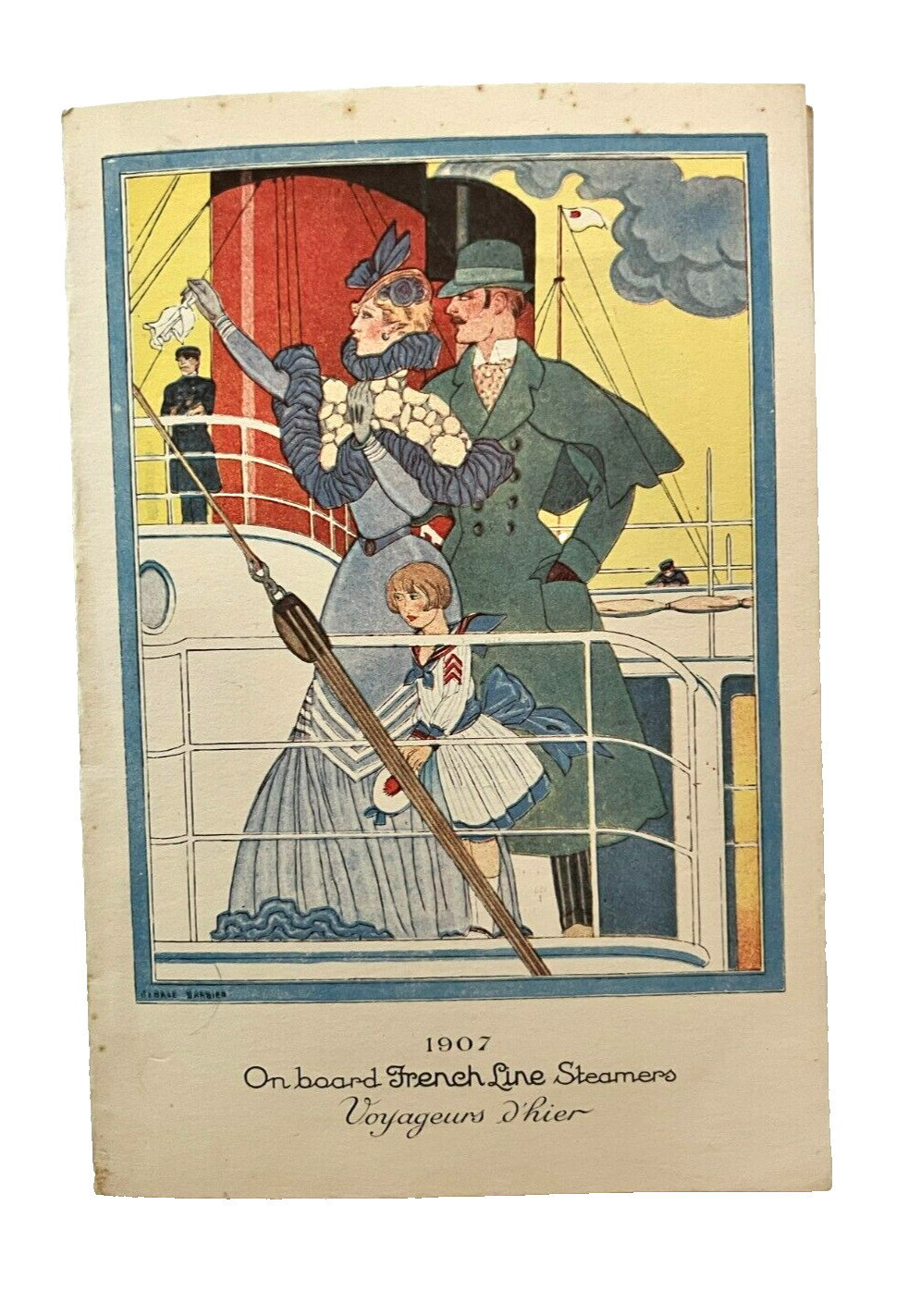 Sep 13 1931 French Line/Cie Gle Transatlantique SS Rochambeau Ship Dinner Menu