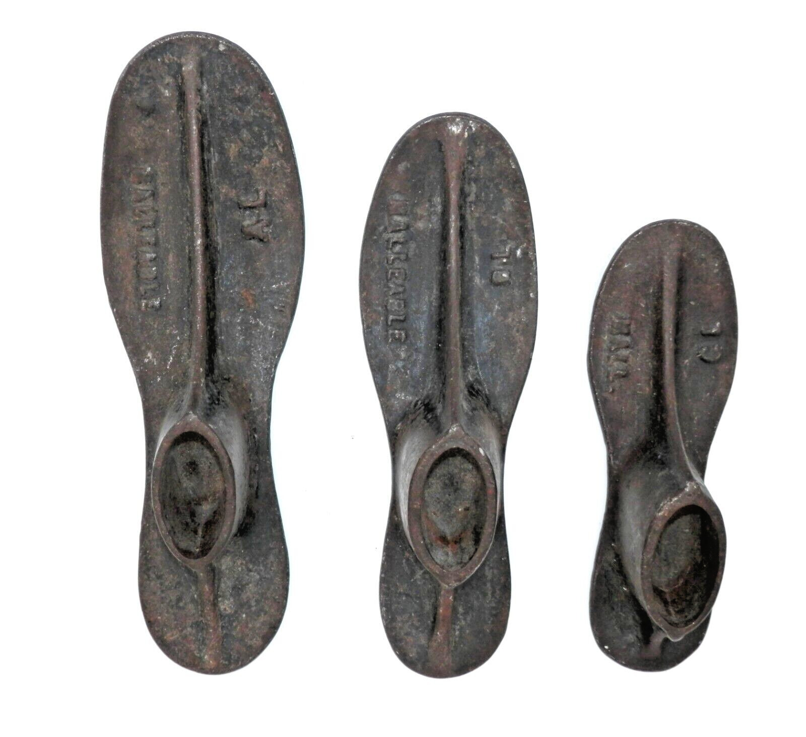 Antique Vintage Cast Iron Cobbler\'s Shoe Forms Malleable AL BL CL Lot of 3