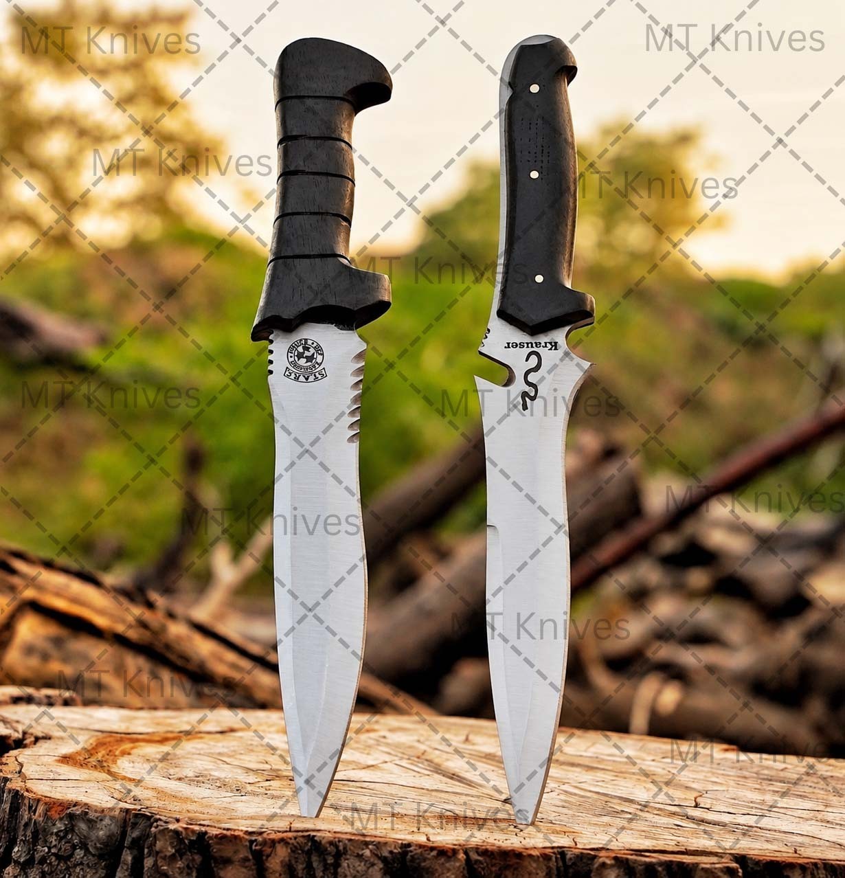 LOT of 2 Resident Evil 4 Knifes Leon Kennedy and Jack Krausers With Sheath USA.